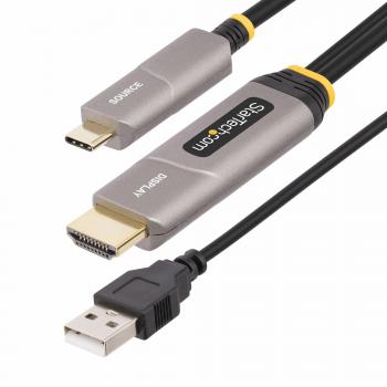 StarTech.com 50ft (15.2m) USB-C to HDMI 2.0 Active Optical Cable (AOC) 4K 60Hz CL3 Rated Unidirectional USB Type-C to HDMI Adapter Cable