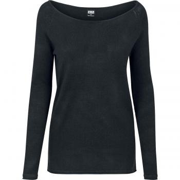 Urban Classics Ladies Raglan Long Sweater Sudadera Negro 5XL