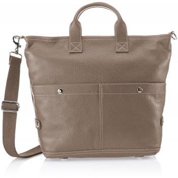 Bugatti Brisbane Shopper 49580101-schwarz, color beige - pardo, tamaño 36 cm