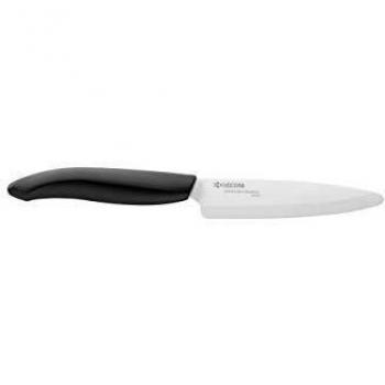 KYOCERA Cuchillo para Uso Universal 11 cm FK Series puntilla, Acero, Negro, Centimeters