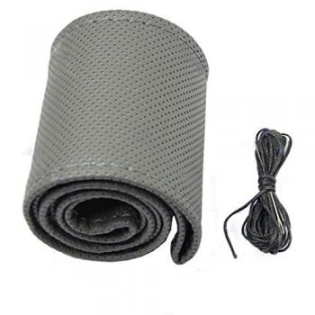 Funda para volante universal con agujas e hilo color gris