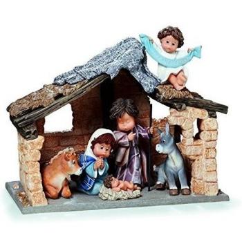 Nadal Figura Decorativa Paz en la Tierra, Resina, Multicolor, 16.00x33.00x27.50 cm