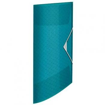 ESSELTE 626222 - Carpeta de gomas COLOUR'ICE PP con 3 solapas DIN A4 color azul