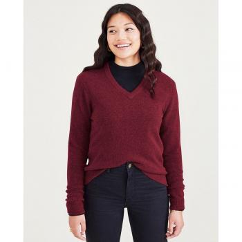 Jersey de mujer cuello pico Dockers con lana y alpaca