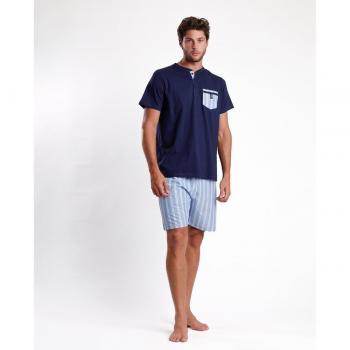 Pijama Manga Corta Stripest marino Admas