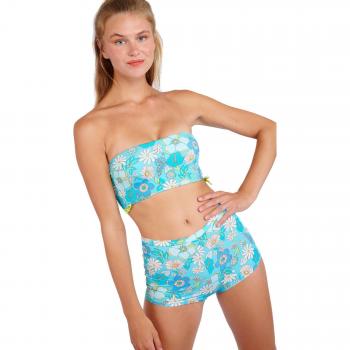 Banana Moon Naza Daisybloom Women's Bikini Bottoms Turquoise 2XS