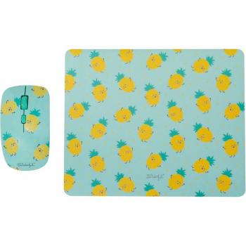 Pack Ratón + Alfombrilla Mr. Wonderful Piña