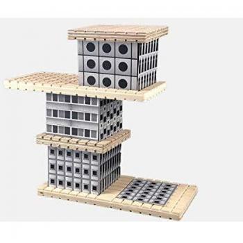 Beamalevich House Brutalism Duo - Juego de construcción con Madera, Metal, y cartón - Edición Arquitectura Brutalista