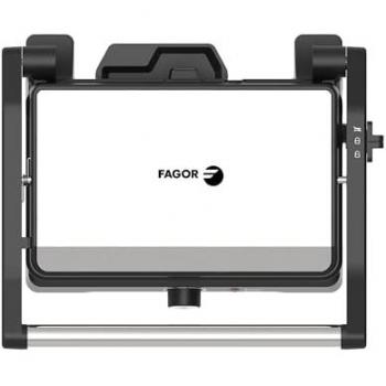 Grill Multifunción Fagor 1200W, Superficie XL (27,5 x 17,3 cm), Apertura 180º, Asa Tacto Frío