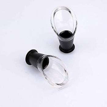 Vacu Vin Escanciador de Vino antigoteo, Set 2 Unidades, Acero Inoxidable, Negro, 6x3.6x3.1 cm