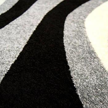Alfombra de Alta Calidad Modern gris negro Crema Diferentes Tamaños Oferta Especial%, 80 cm_x_150 cm
