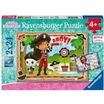 Puzzle Gabby's Dollhouse, Colección 2 x 24