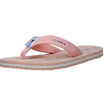 Tommy Hilfiger Women's Iridescent Detail Beach Sandal Flip Flops, Pink