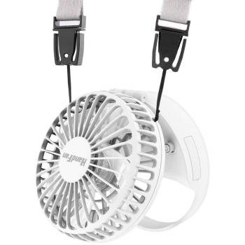 HandFan Ventilador de Mano Mini Ventilador portátil de Mano con Interruptor magnético Batería Recargable/Diseño de Manos Libres/Modo de 3 velocidades para Viajes en casa