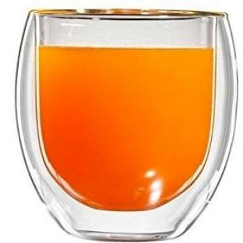 Bloomix vasos de té helado Tunis, doble pared, Vasos térmicos, 400 ml, vidrio, 6 unidades