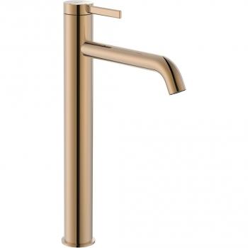 Grifo monomando super alto para lavabo Ona Roca Color: Oro rosado