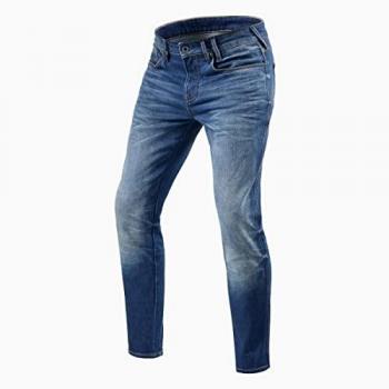 Revit Carlin SK Vaqueros de moto - Azul Medio Desgastados (28 32)