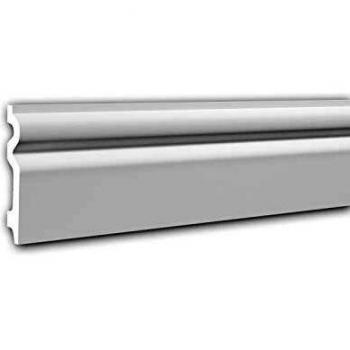Zócalo Decorativo Clásico Blanco 2 m - Moldura Base Estilo Timeless Profhome 653109