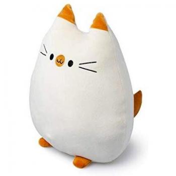 Cojín Suave y Blando en Forma de Gato Blanco 32x20x10cm