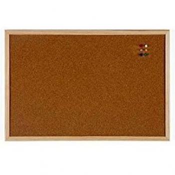 Bi-Office MC030012010 Cork Board Budget, Wood Frame, 60 x 40 cm - Brown
