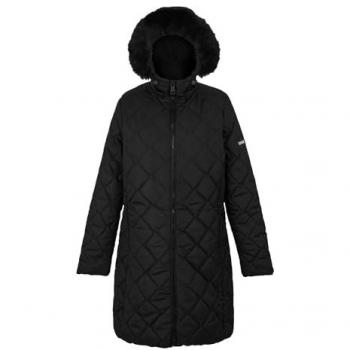 Regatta Women's Insulated Water-Repellent Longline Parka Jacket Black Size 24