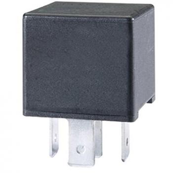 HELLA 4RD 007 794-041 Relé, corriente de trabajo - 12V - 5polos - Diagrama de circuito: W3 - Conector: B1 - Contacto ruptor/Contacto de cierre/contacto conmutador - Color: negro - sin soporte