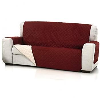 Funda Cubre Sofá Acolchada Reversible Rojo 2 Plazas Belmarti