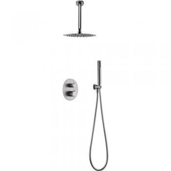 IMEX GTQ038/NQ TOP Conjunto De Ducha Empotrado Termostático Níquel Cepillado