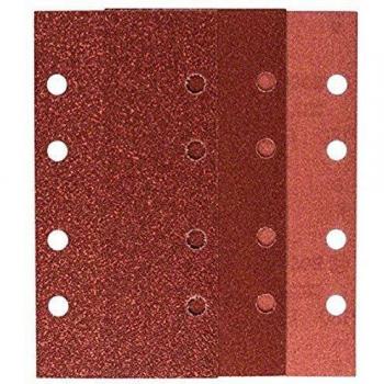 Bosch 2 609 256 A86 - Juego de hojas de lija de 10 piezas para lijadora orbital