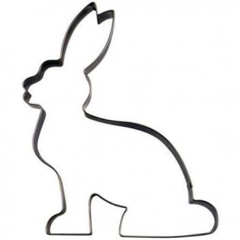 Staedter Cortador de Galletas de Conejo Sentado, 9,5 cm, Acero Inoxidable, Plateado, 9.5 cm