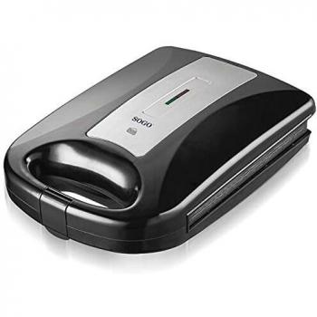 SOGO Sandwichera eléctrica antiadherente grande - para 4 sándwiches sin BPA, calentamiento rápido