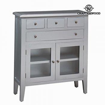 Console con 4 cassetti argentata - Serious Line Collezione by Craften Wood