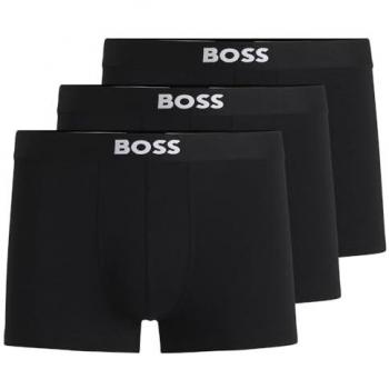 Hugo Boss Men's 3-Pack Bold Black Boxer Trunks, Size M (32/33)