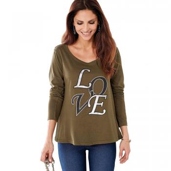 Camiseta de línea evasé by Vencastyle,Caqui,M