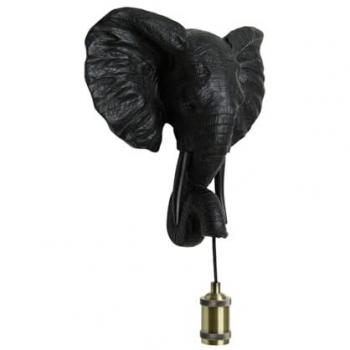 Aplique de pared Elephant - Metal negro - 35x13x36cm - Light And Living