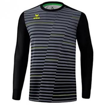 Camiseta de portero infantil Erima Pro, manga larga, unisex, color negro y gris