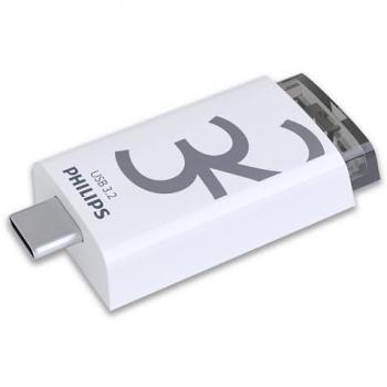 Memoria USB Philips Click Edition 64 GB USB-C 3.2 Gen 1, Velocidad de Lectura hasta 120 MB/s para PC, Portátil, Smartphone y Tableta