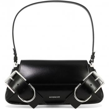 Givenchy Women's Voyou Shoulder Flap Shoulder Bag in Black | BB50YAB00D001, Black Bags, Black female, Size: ONE SIZE