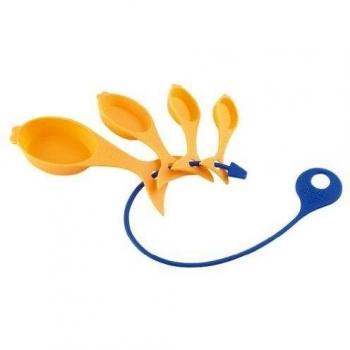 KUHN RIKON Kinderkitchen - Juego de cucharas de medición, diseño de pez