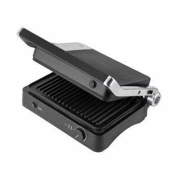 Grill Eléctrico Jata JEGR1450 - 2000 W, Placas Extraíbles, Apertura 180º, Antiadherente, Bandeja Recogegrasa
