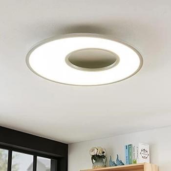 Lámpara LED de techo Durun, redonda, 60 cm, moderna, blanca, hecha de plástico, ideal para cocina, con 1 llama