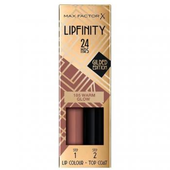Max Factor Lipfinity Gilded Edition Long-Lasting Lipstick with Balm Shade 185 Warm Glow 4.2 g