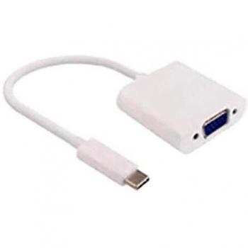 Microconnect 0.2m USB C a D-Sub Cable Adaptador Macho/Hembra Blanco