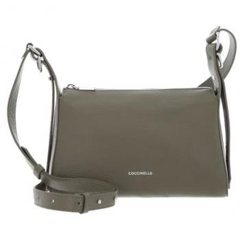 Coccinelle Bishop Green Leather Crossbody Bag 22 cm for Women
