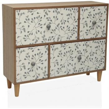 Caja de joyas Versa Oxford de madera con 4 gavetas (11 x 27 x 33 cm)