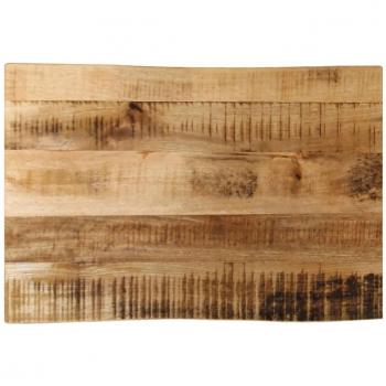 Tablero de mesa borde natural madera maciza mango 60x40x2,5 cm