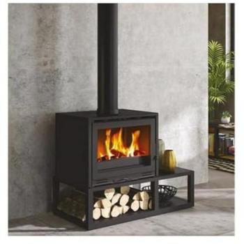 Estufa de leña Godin de hierro fundido negro 10kw - 411109NOIR