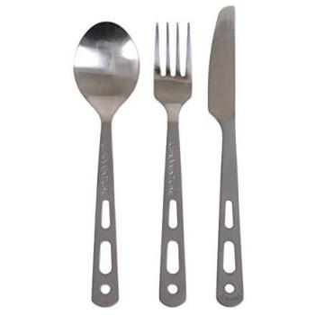Lifeventure Titanium Cutlery Set, Unisex-Adult, Steel, One Size