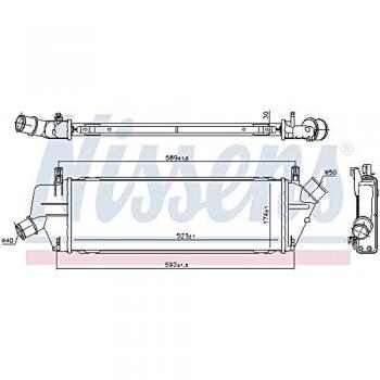 Intercooler NISSENS 96307 - Intercooler para motor, fabricado por Nissens, diseñado para mejorar la eficiencia del sistema de refrigeración del motor, compatible con diversas marcas y modelos de vehículos