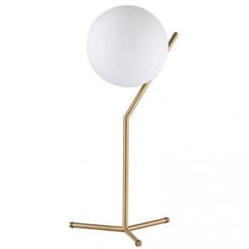 Lámpara de Mesa LED NOLA de Cristal Opalino - E27 - Ø 16cm - Diseño Elegante y Moderno